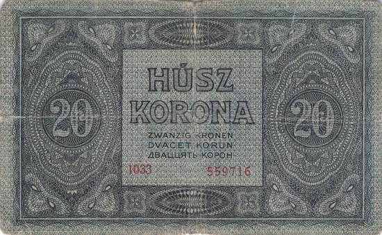 Ungarn p42 20 Korona 1919